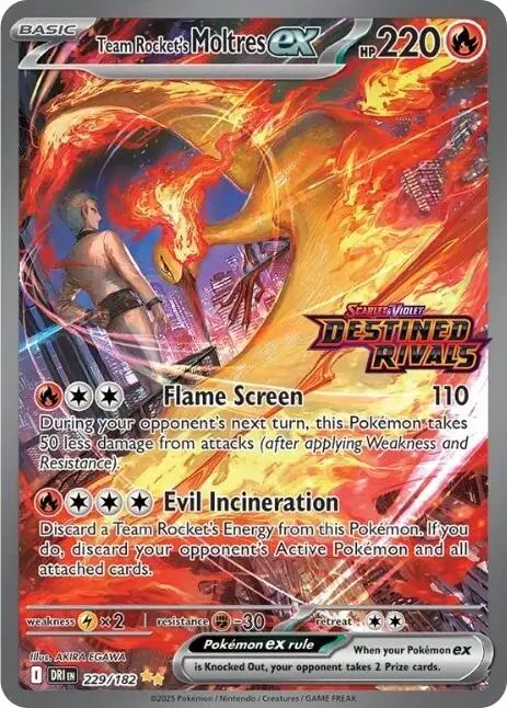 Team Rocket's Moltres Ex (229/182) (Destined Rivals Stamp) [Miscellaneous Cards] 1