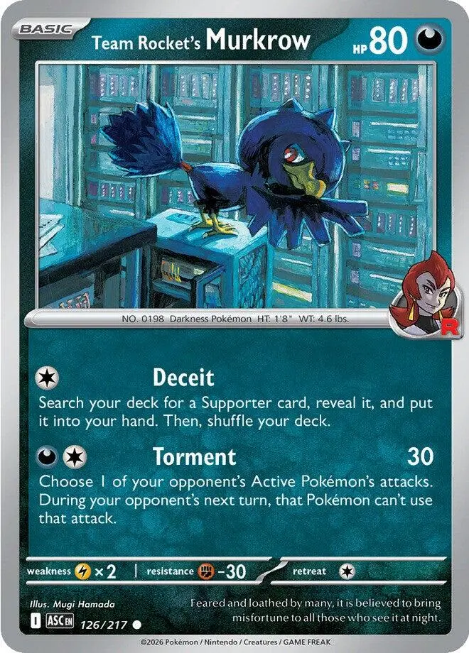 Team Rocket's Murkrow (126/217) [Mega Evolution: Ascended Heroes] 1