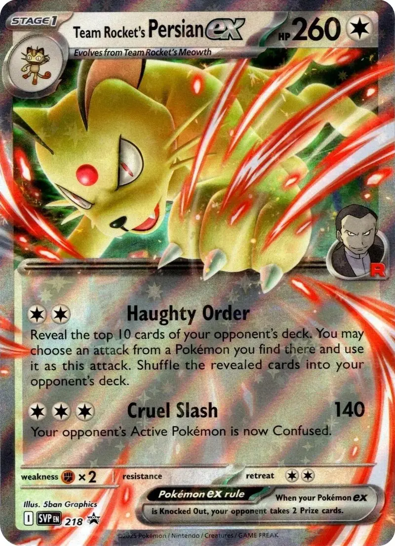Team Rocket's Persian Ex (218) [Scarlet & Violet: Black Star Promos] 1