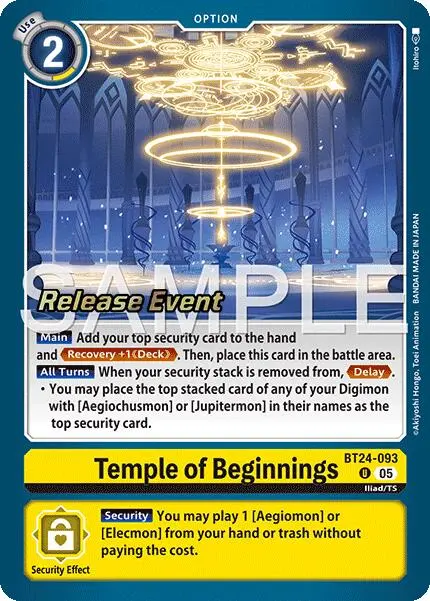 Temple Of Beginnings [Bt24-093] [Time Stranger Release Events Cards] 1