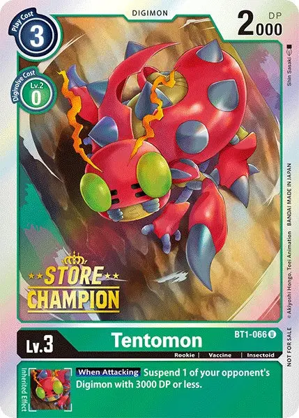 Tentomon [Bt1-066] (Store Champion) [Release Special Booster Promos] 1