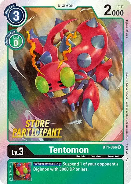 Tentomon [Bt1-066] (Store Participant) [Release Special Booster Promos] 1