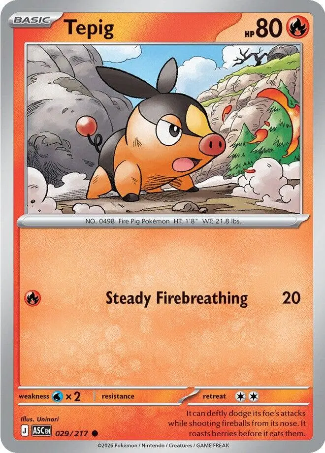 Tepig (029/217) [Mega Evolution: Ascended Heroes] 1
