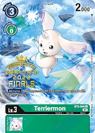 Terriermon [Bt3-046] (2022 Championship Finals Digimon Tamers Pack) [Release Special Booster Promos] 1