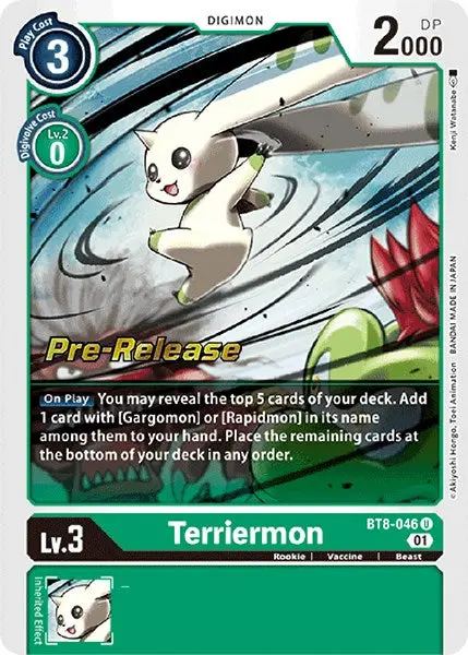 Terriermon [Bt8-046] [New Awakening Pre-Release Cards] 1