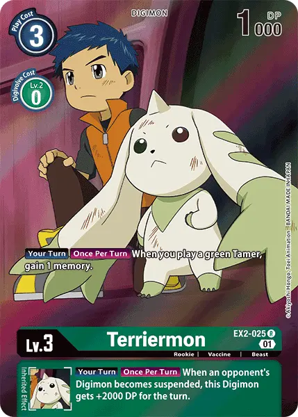 Terriermon [Ex2-025] (Alternate Art) [Digital Hazard] 1