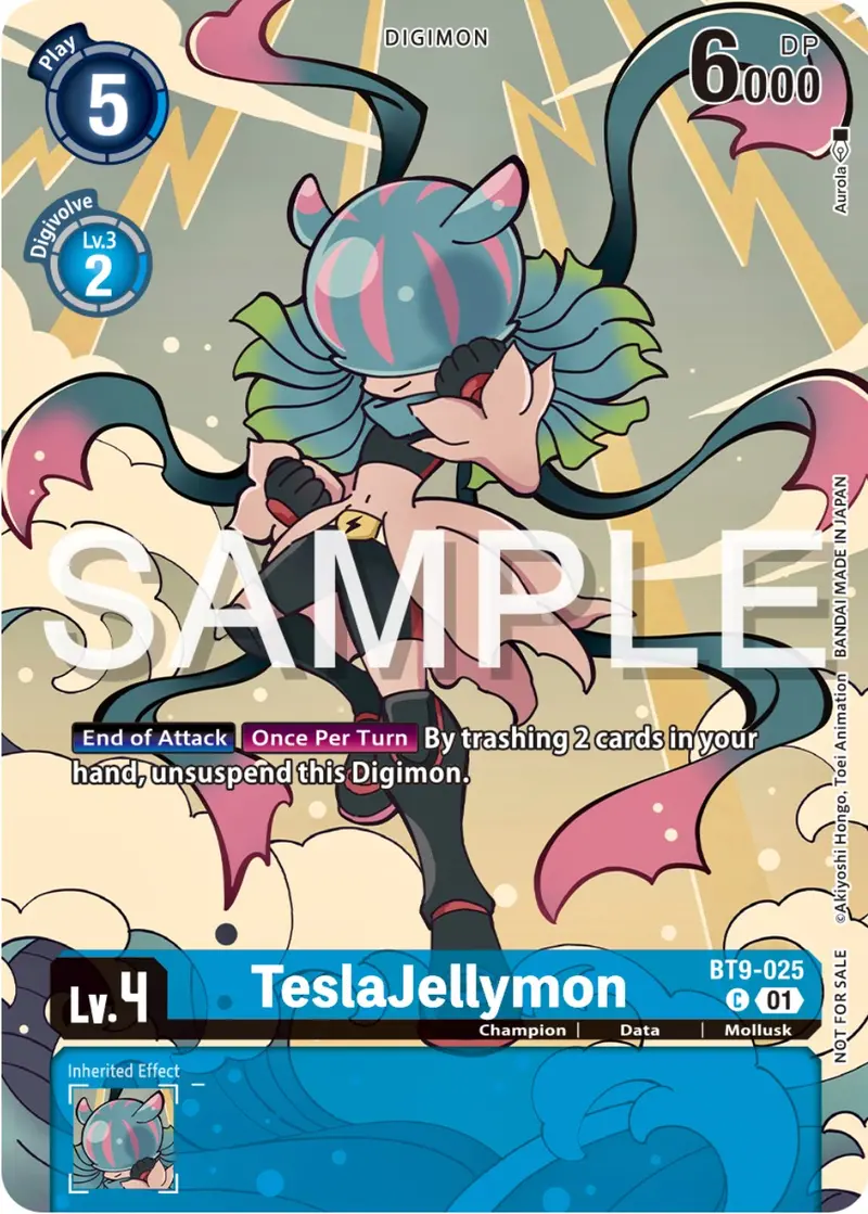 Teslajellymon [Bt9-025] (Digimon Illustration Competition Pack 2023) [X Record Promos] 1
