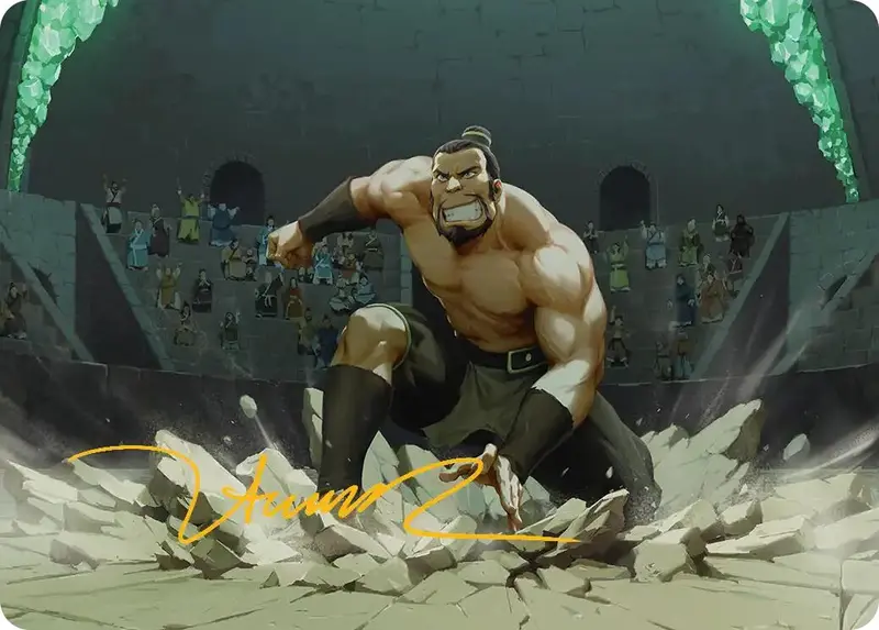 The Boulder, Ready To Rumble Art Card (Gold-Stamped Signature) [Avatar: The Last Airbender Art Series] 1