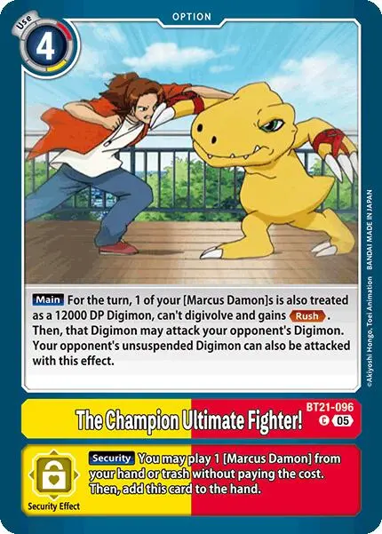 The Champion Ultimate Fighter! [Bt21-096] [World Convergence] 1