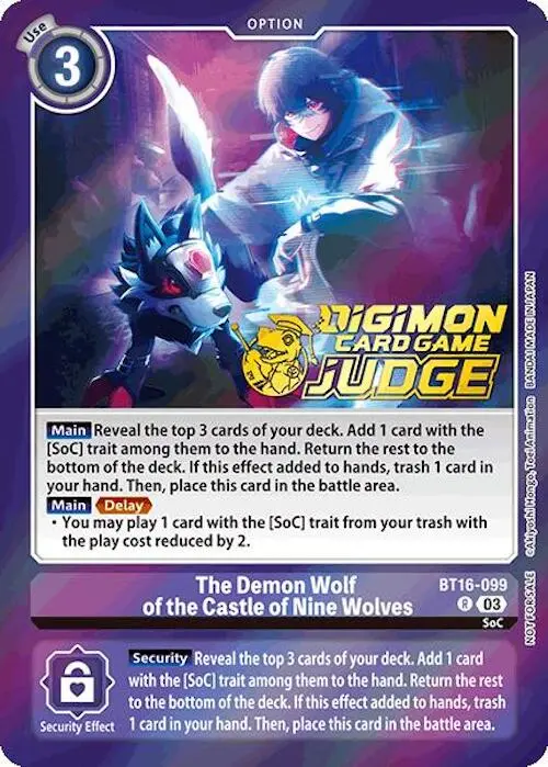 The Demon Wolf Of The Castle Of Nine Wolves [Bt16-099] (Judge Pack 6) [Beginning Observer] 1