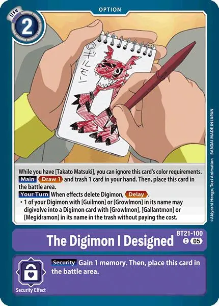 The Digimon I Designed [Bt21-100] [World Convergence] 1