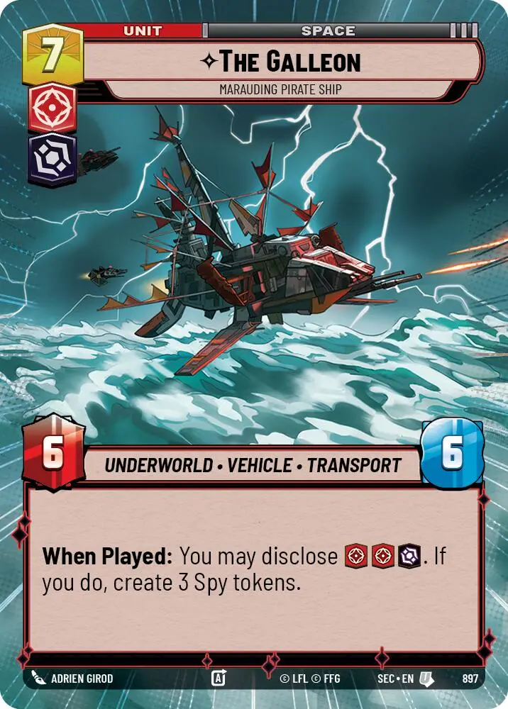 The Galleon - Marauding Pirate Ship (Hyperspace Foil) (897) (897) [Secrets Of Power] 1
