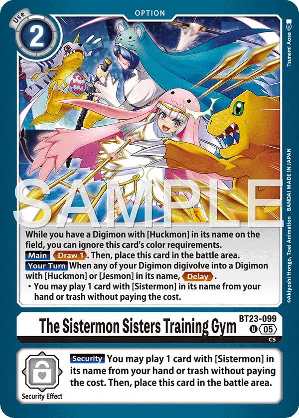 The Sistermon Sisters Training Gym [Bt23-099] [Hackers' Slumber] 1