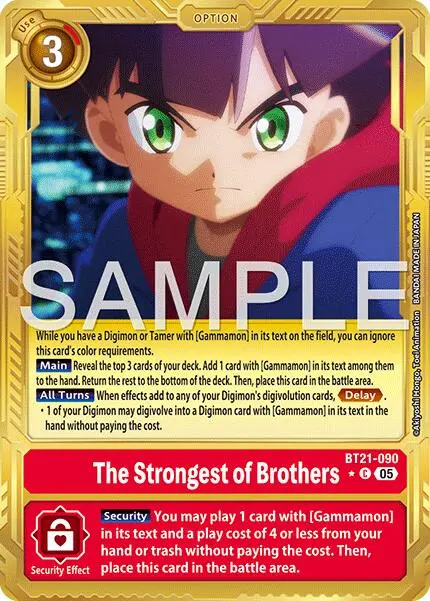The Strongest Of Brothers [Bt21-090] (Gold Border) [Advanced Booster Digimon Generation] 1