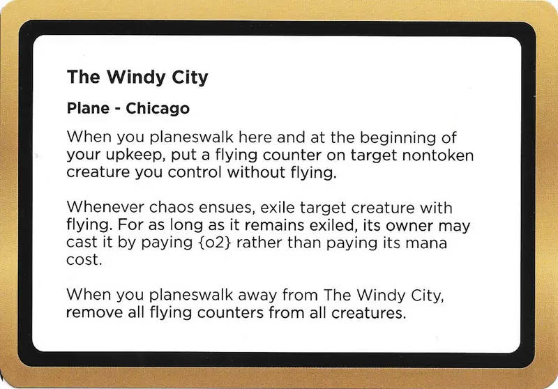 The Windy City (Black Lotus Unknown Planechase) [Oversize Cards] 1