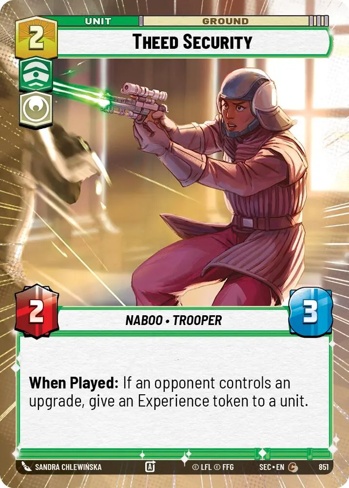 Theed Security (851) (Hyperspace Foil) (851) [Secrets Of Power] 1