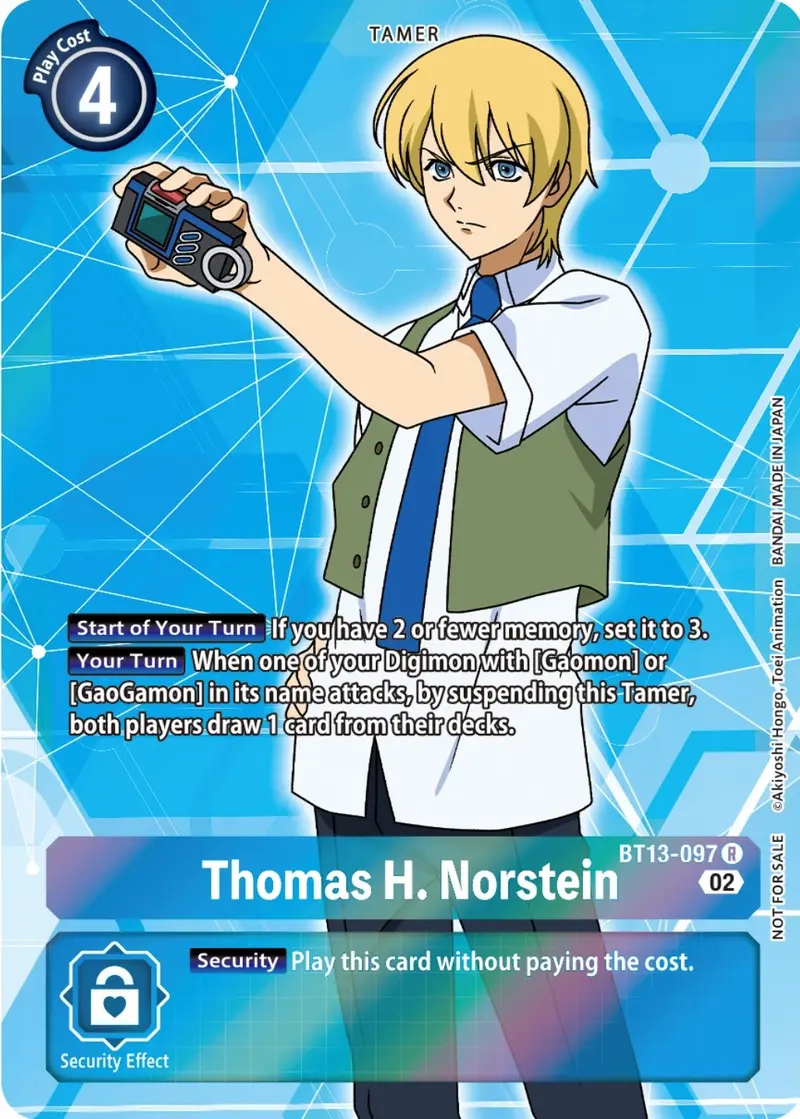 Thomas H. Norstein [Bt13-097] (Box Topper) [Versus Royal Knights Booster] 1