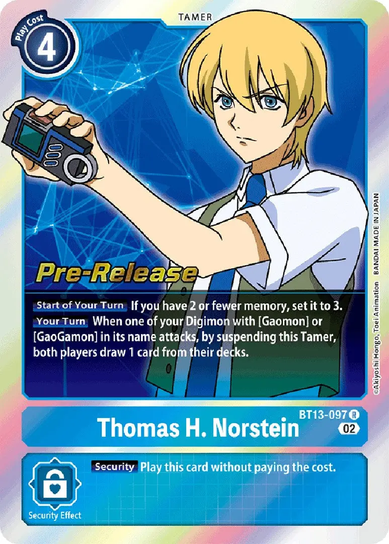 Thomas H. Norstein [Bt13-097] [Versus Royal Knights Booster Pre-Release Cards] 1