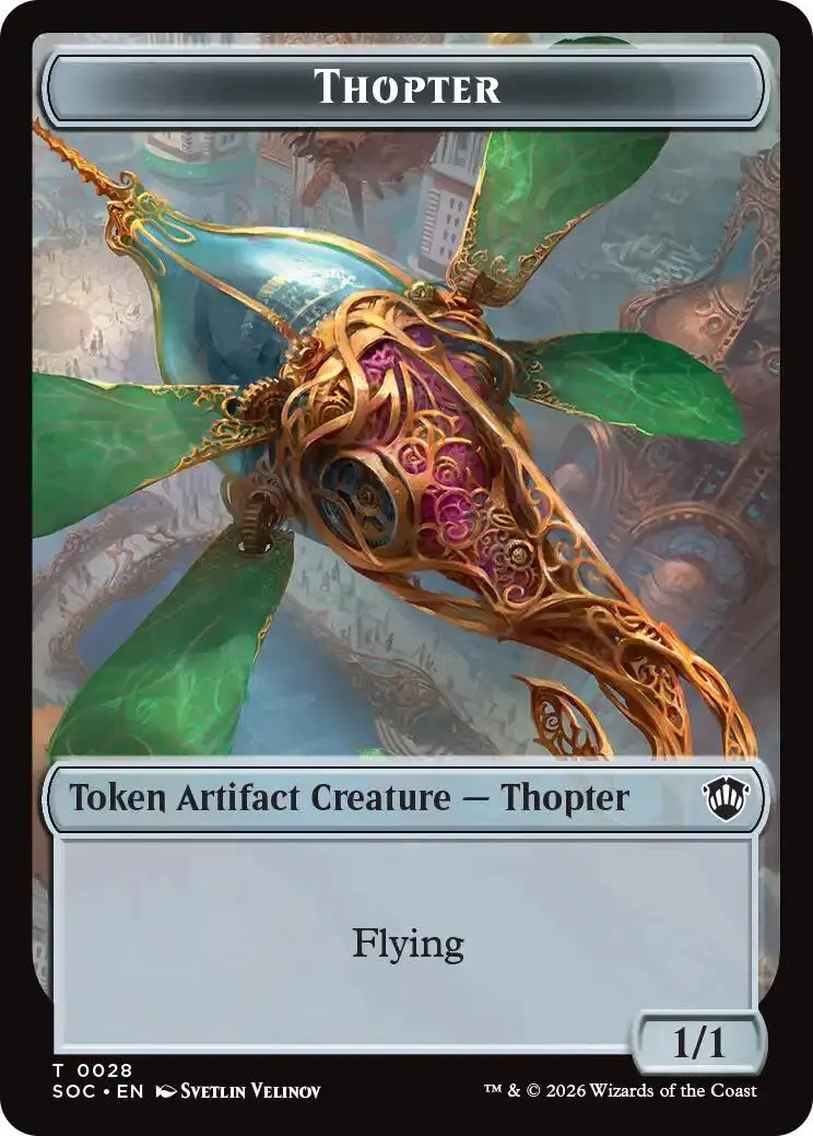 Thopter // Fractal (0004) Double-Sided Token [Secrets Of Strixhaven Commander Tokens] 1