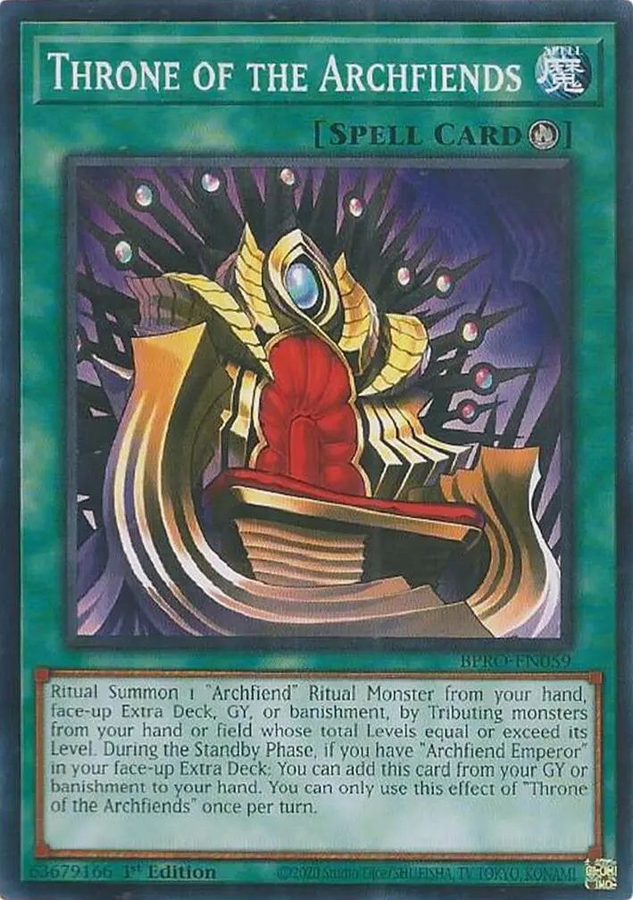 Throne Of The Archfiends [Bpro-En059] Common 1