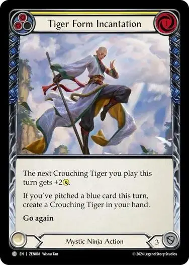 Tiger Form Incantation (Yellow) [Zen018] (Part The Mistveil Zen Blitz Deck) 1