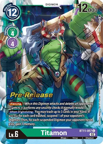 Titamon [Bt11-057] [Dimensional Phase Pre-Release Promos] 1
