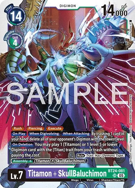 Titamon + Skullbaluchimon [Bt24-081] [Time Stranger] 1