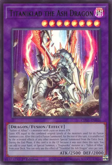 Titaniklad The Ash Dragon [Ch01-En046] Ultra Rare 1