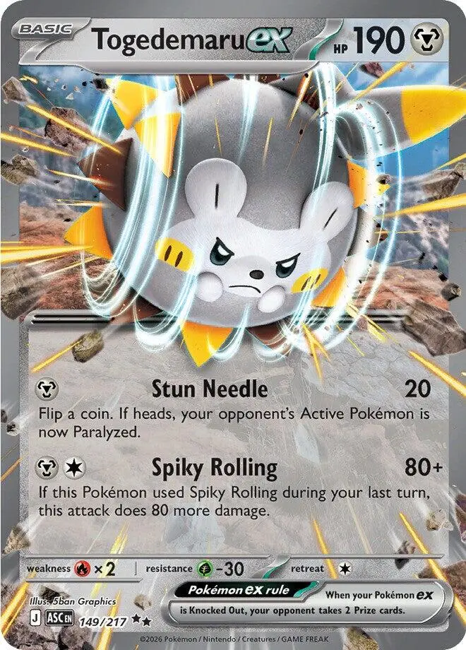 Togedemaru Ex (149/217) [Mega Evolution: Ascended Heroes] 1