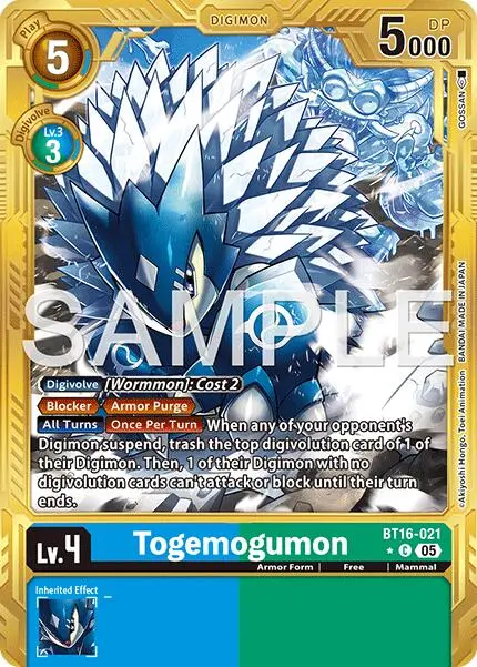 Togemogumon [Bt16-021] (Gold Border) [Advanced Booster Digimon Generation] 1
