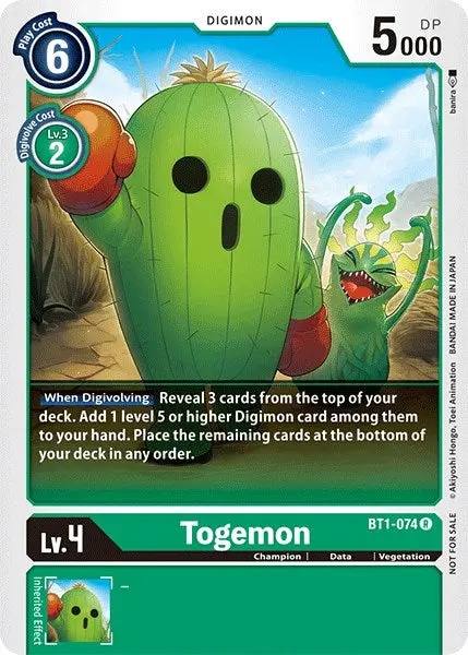 Togemon [Bt1-074] (Official Tournament Pack Vol.3) [Release Special Booster Promos] 1