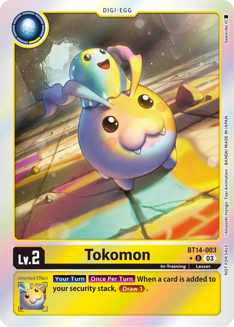 Tokomon [Bt14-003] (Blast Ace Box Promotion Pack) [Blast Ace] 1