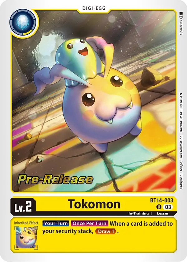 Tokomon [Bt14-003] [Blast Ace Pre-Release Cards] 1