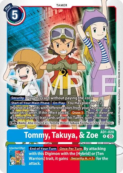 Tommy, Takuya, & Zoe [Ad1-020] [Advanced Booster Digimon Generation] 1