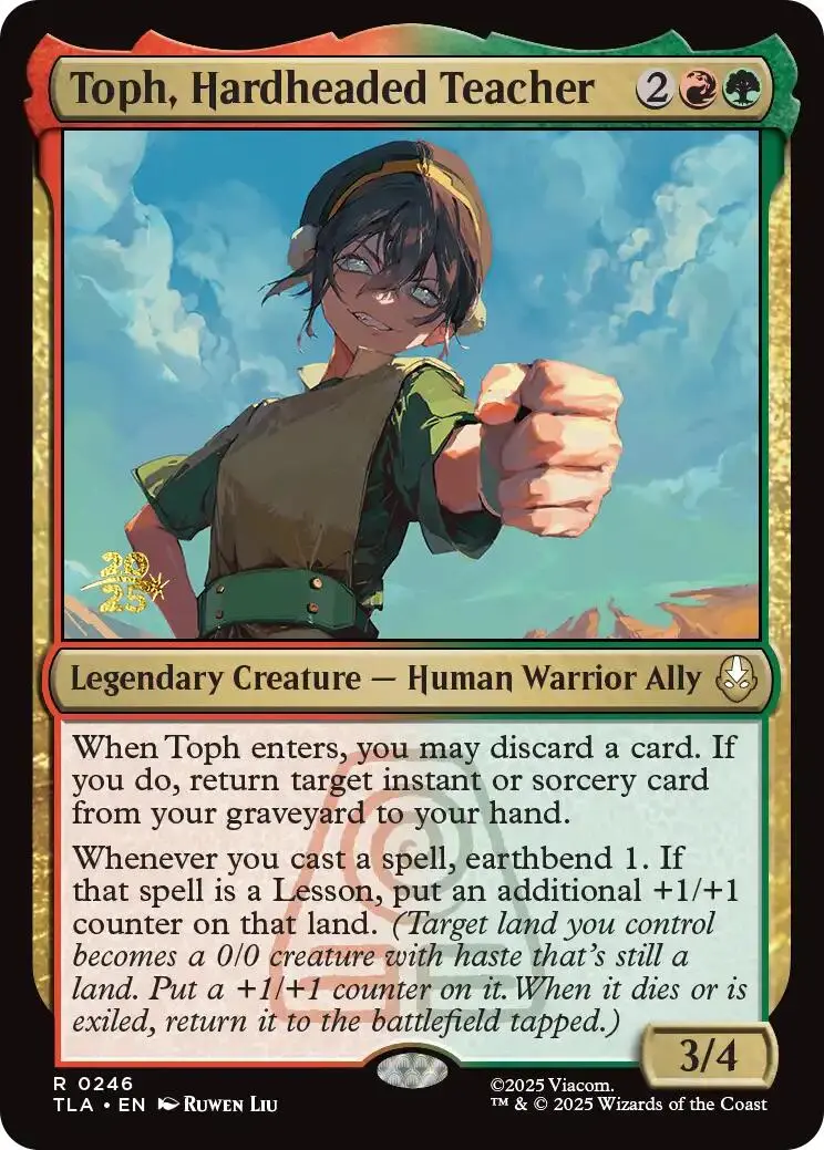 Toph, Hardheaded Teacher [Avatar: The Last Airbender Prerelease Cards] 1