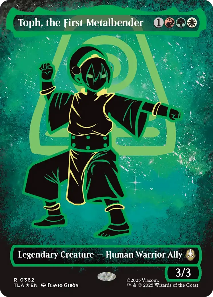 Toph, The First Metalbender (Borderless) (Neon Ink Foil) [Avatar: The Last Airbender] 1