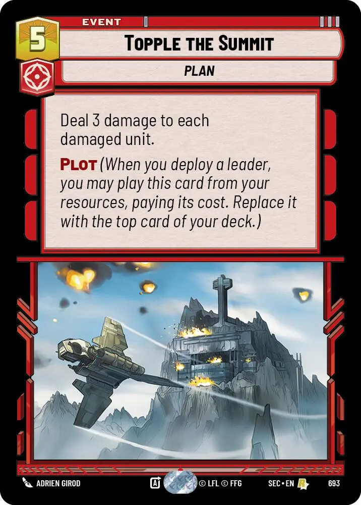 Topple The Summit (693) (Foil) (693) [Secrets Of Power] 1
