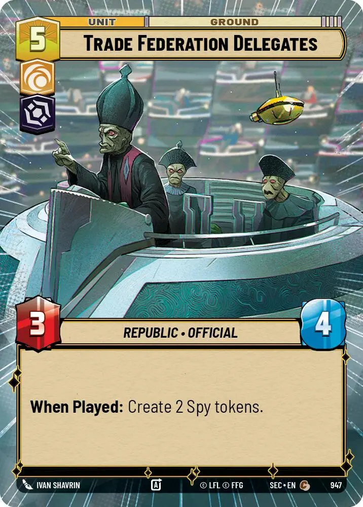 Trade Federation Delegates (947) (Hyperspace Foil) (947) [Secrets Of Power] 1
