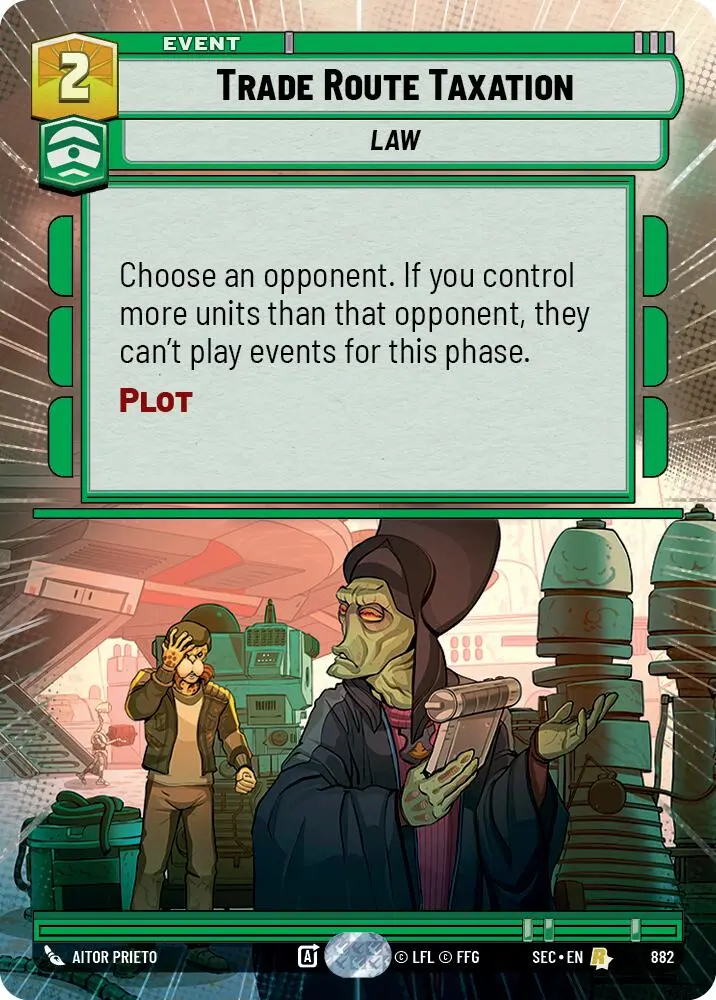 Trade Route Taxation (882) (Hyperspace Foil) (882) [Secrets Of Power] 1