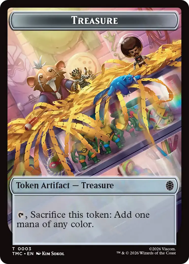Treasure // Robot Double-Sided Token [Teenage Mutant Ninja Turtles Commander Tokens] 1