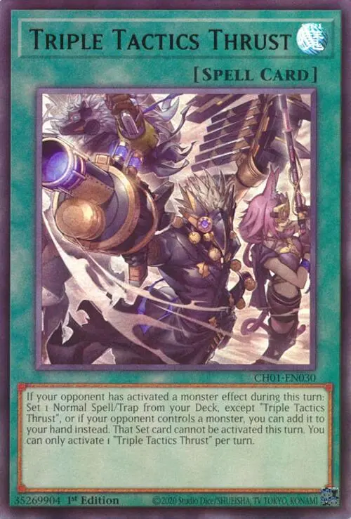 Triple Tactics Thrust [Ch01-En030] Ultra Rare 1