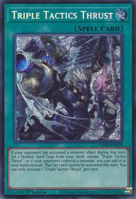 Triple Tactics Thrust (Secret Rare) [Ch01-En030] Secret Rare 1