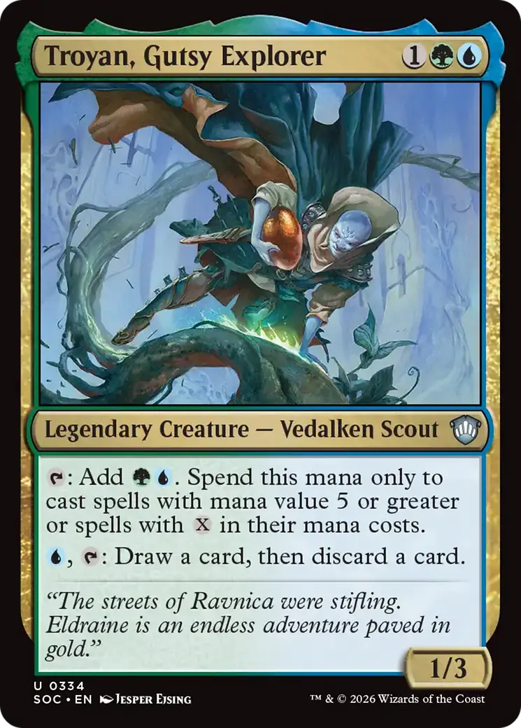 Troyan, Gutsy Explorer [Secrets Of Strixhaven Commander] 1