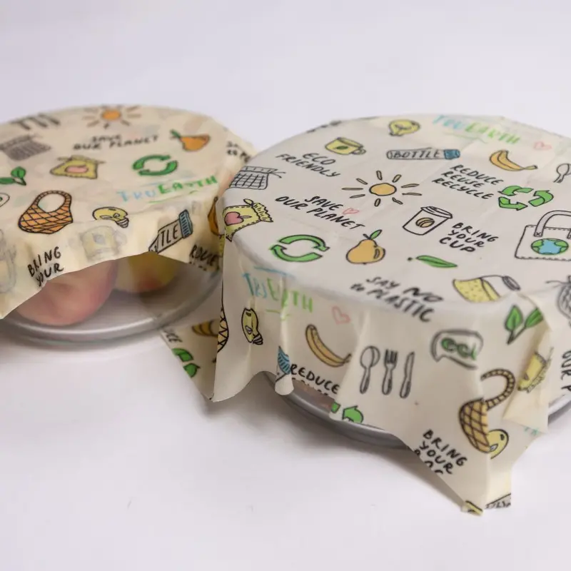 Tru Earth Beeswax Food Wrap Eco Print 3-Pack Small Medium Large (Sml) 1