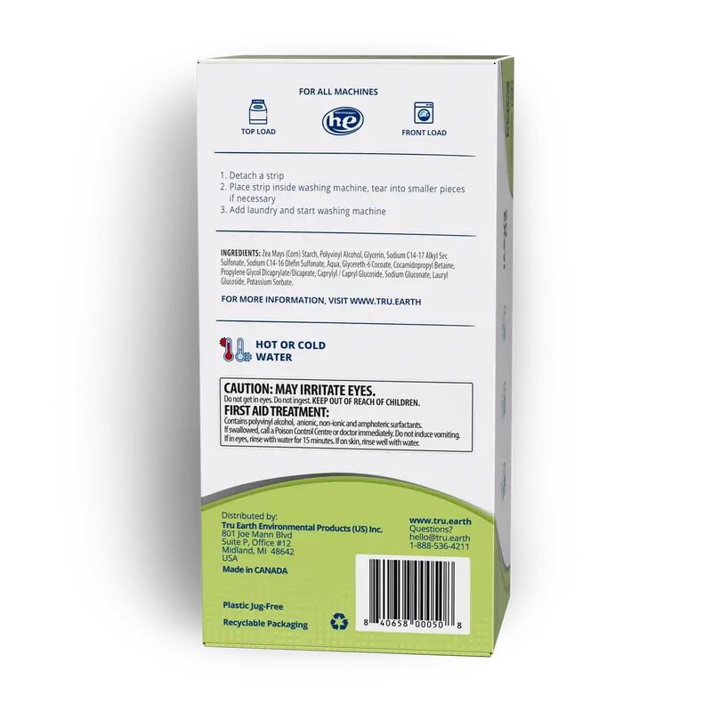Tru Earth Platinum Laundry Detergent - Fragrance-Free / 384 Strips 2