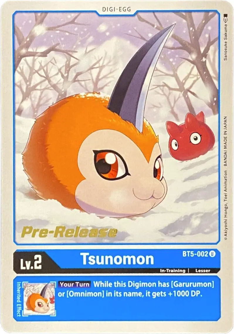 Tsunomon [Bt5-002] [Battle Of Omni Pre-Release Promos] 1