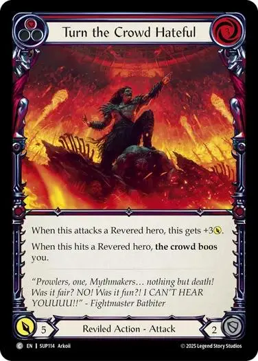 Turn The Crowd Hateful (Red) [Sup114] (Super Slam)  Rainbow Foil 1