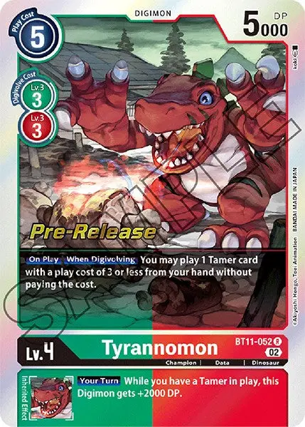 Tyrannomon [Bt11-052] [Dimensional Phase Pre-Release Promos] 1