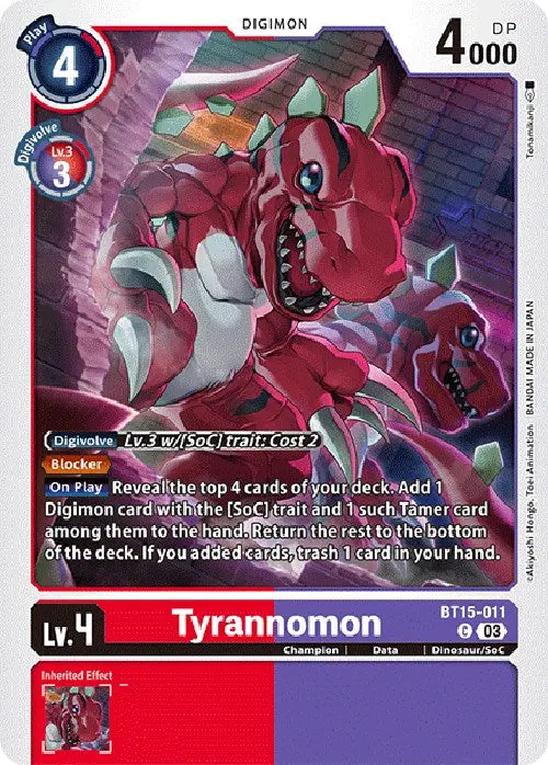 Tyrannomon [Bt15-011] [Exceed Apocalypse] 1