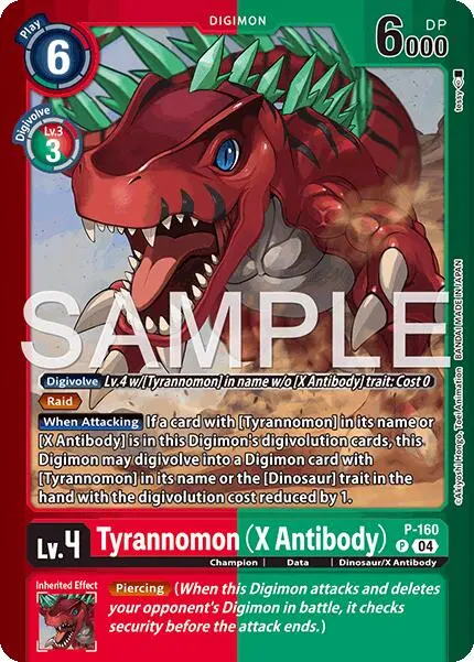 Tyrannomon [P-160] (X Antibody) (Limited Card Pack -Billion Bullet-) [Limited Card Pack -Billion Bullet-] 1